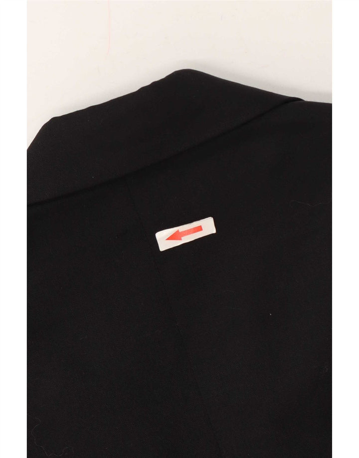 Zara Mens 2 Button Blazer Jacket UK 40 Large Black Wool
