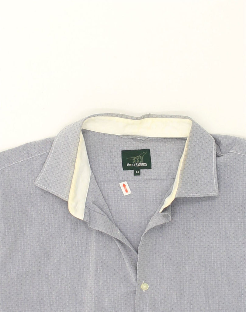 HENRY COTTONS Mens Shirt Size 41 Medium Grey Cotton | Vintage Henry Cottons | Thrift | Second-Hand Henry Cottons | Used Clothing | Messina Hembry 