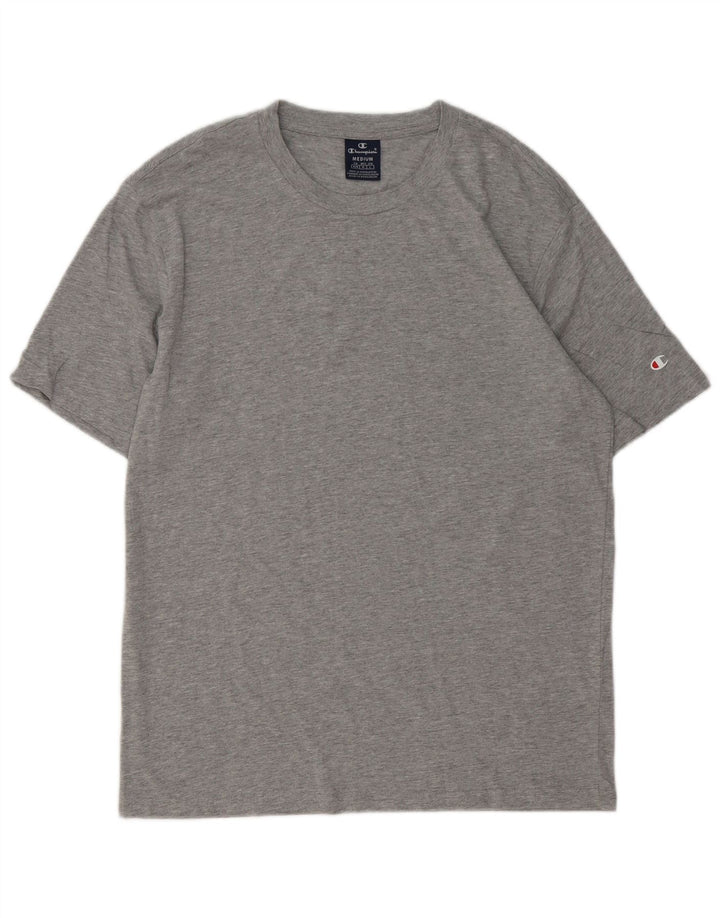 CHAMPION Mens T-Shirt Top Medium Grey Flecked Cotton
