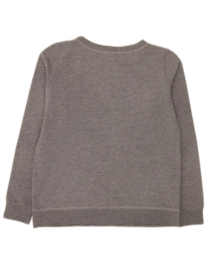 Converse Womens Graphic Oversized Sweatshirt Jumper UK 6 XS Grey Flecked