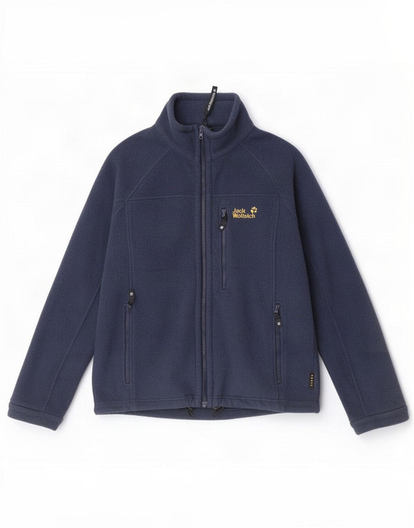 Jack Wolfskin Mens Liner Fleece Jacket UK 36/38 Medium Navy Blue Polyester