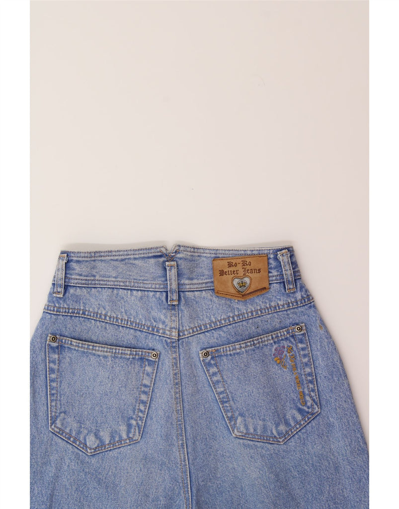 VINTAGE Womens High Rise Tapered Jeans W24 L26 Blue Vintage Vintage and Second-Hand Vintage from Messina Hembry 