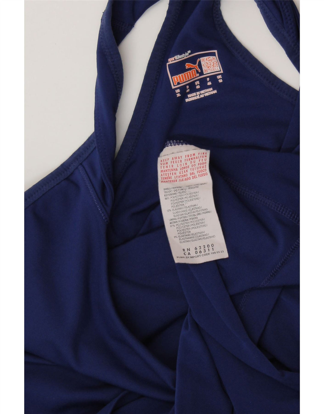 PUMA Womens Vest Top UK 16 Large  Navy Blue Polyester