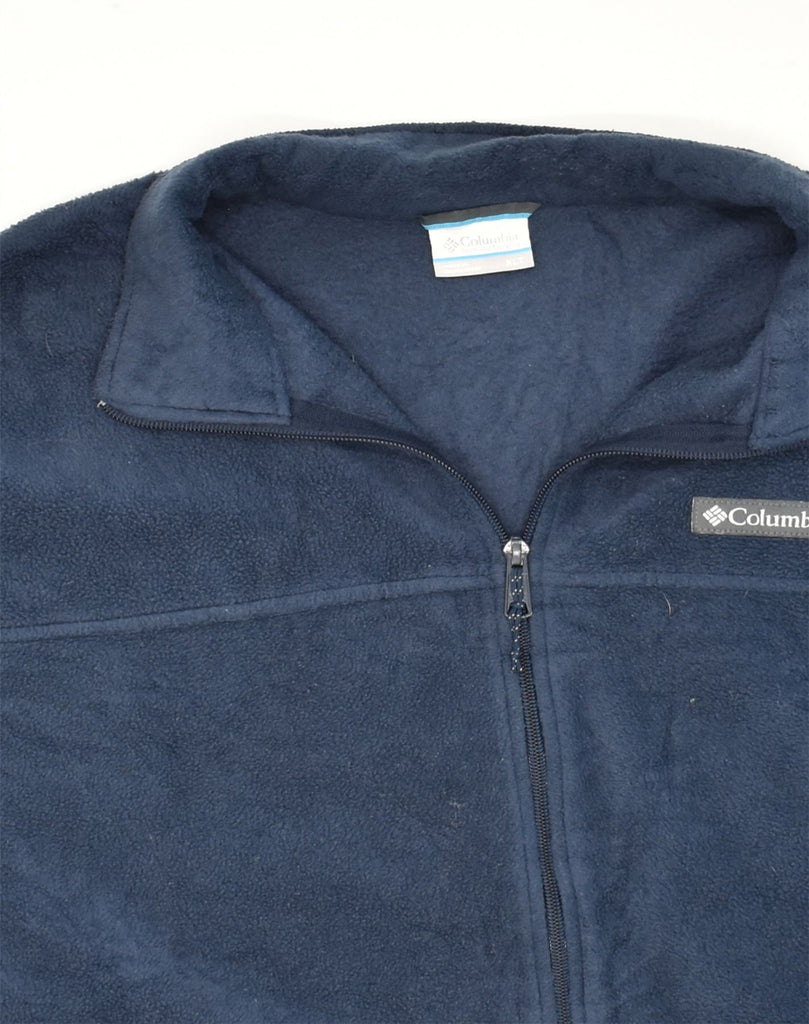 COLUMBIA Mens Fleece Jacket UK 42 XL Navy Blue Polyester | Vintage Columbia | Thrift | Second-Hand Columbia | Used Clothing | Messina Hembry 