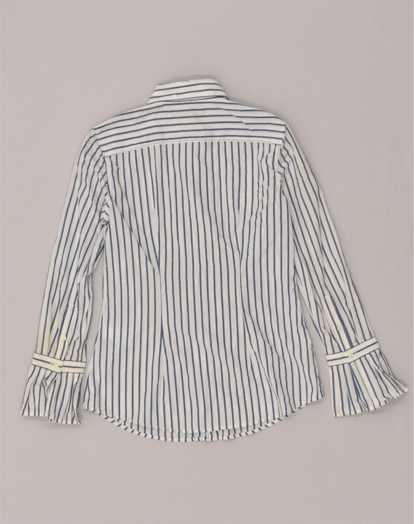 BANANA REPUBLIC Womens Shirt US 0 XS White Pinstripe Cotton | Vintage Banana Republic | Thrift | Second-Hand Banana Republic | Used Clothing | Messina Hembry 