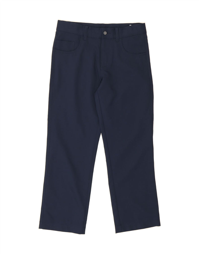 PUMA Boys Straight Casual Trousers 9-10 Years W28 L24 Navy Blue Cotton Vintage Puma and Second-Hand Puma from Messina Hembry 