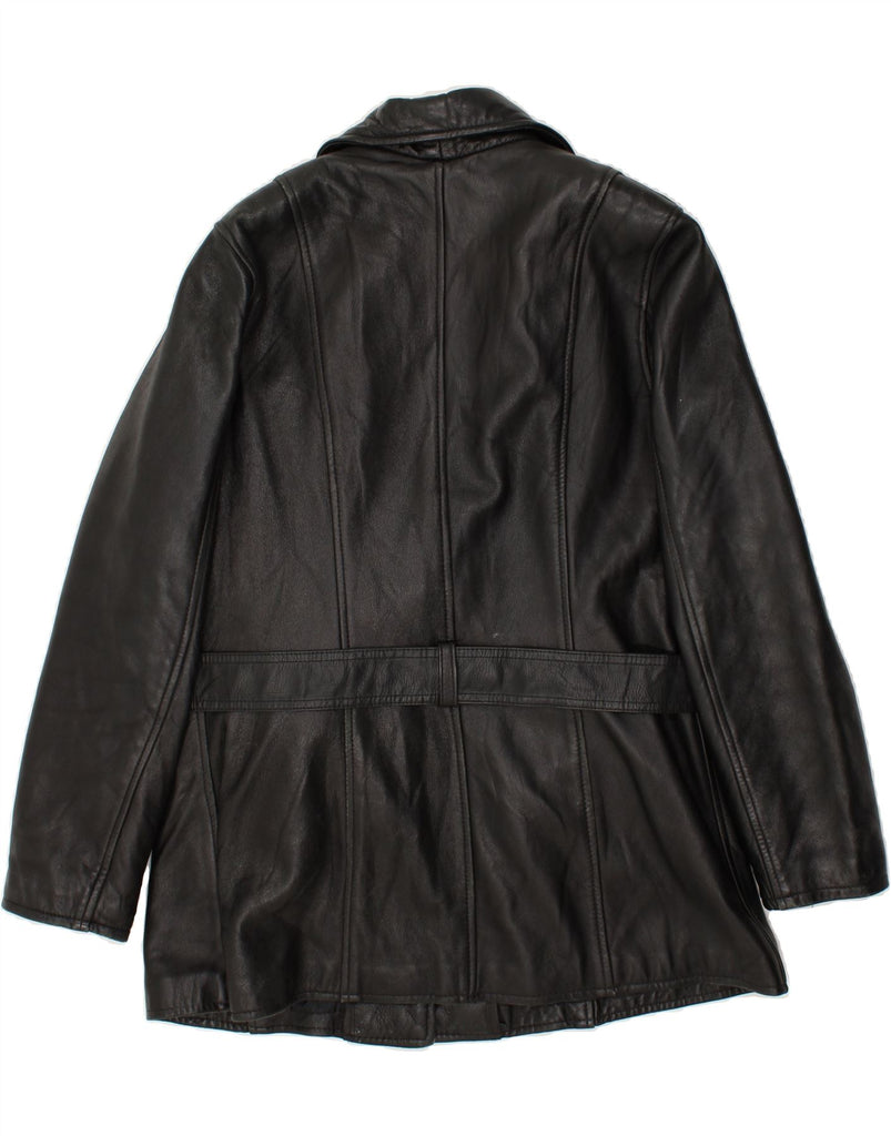 VINTAGE Womens Leather Jacket UK 14 Medium Black Leather | Vintage Vintage | Thrift | Second-Hand Vintage | Used Clothing | Messina Hembry 