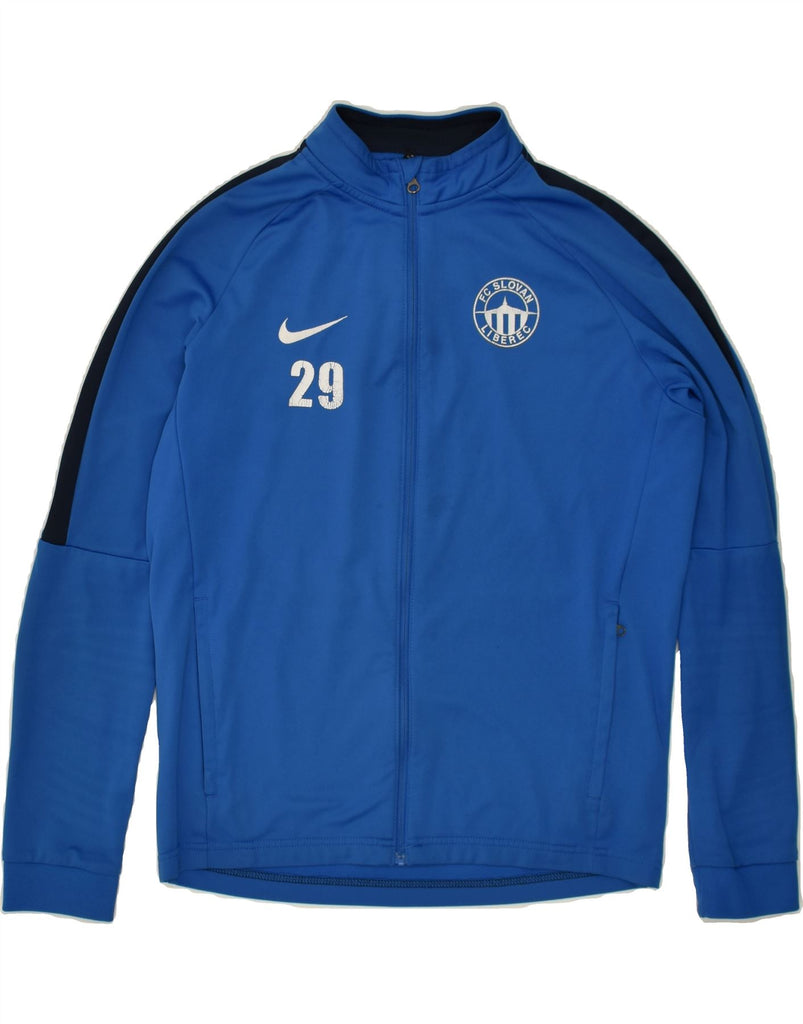 NIKE Boys Dri Fit Tracksuit Top Jacket 13-14 Years XL Blue Polyester | Vintage Nike | Thrift | Second-Hand Nike | Used Clothing | Messina Hembry 