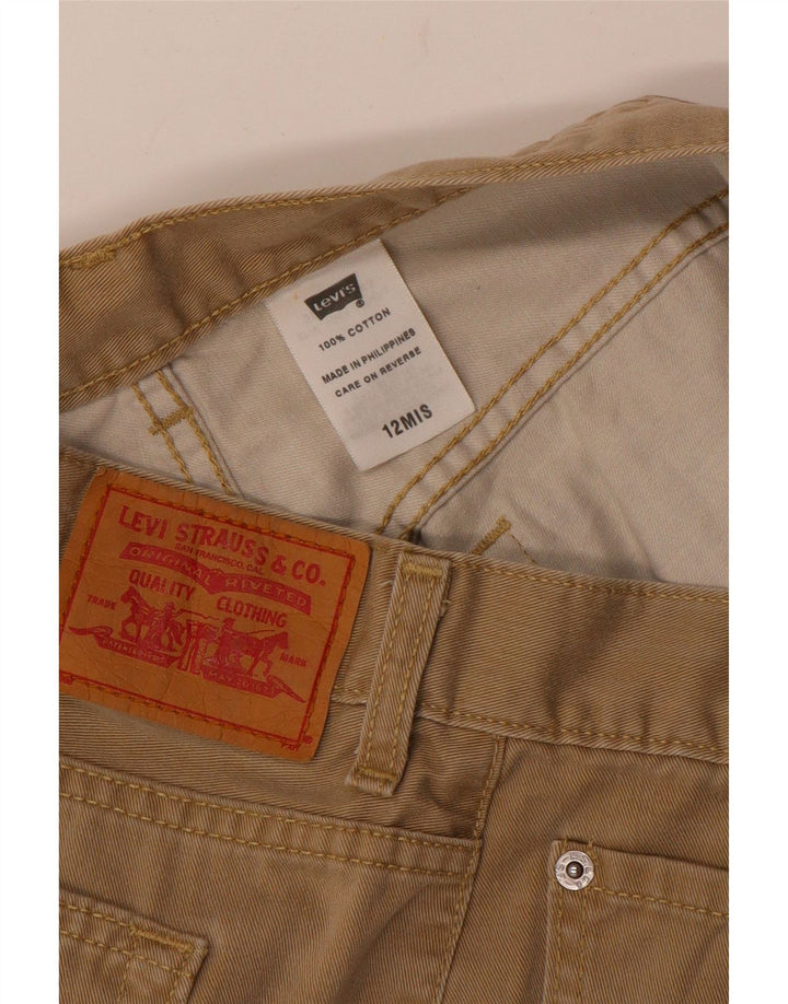 Levi's Womens Casual Shorts US 12 Large W32  Beige Cotton