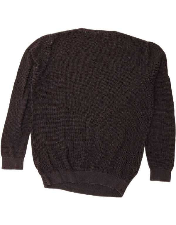 ZARA Mens Crew Neck Jumper Sweater Medium Black Cotton