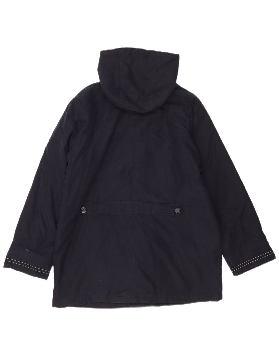 Marks & Spencer Womens Hooded Windbreaker Jacket UK 16 Large Navy Blue