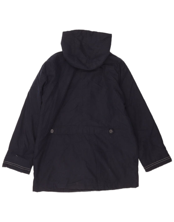 Marks & Spencer Womens Hooded Windbreaker Jacket UK 16 Large Navy Blue