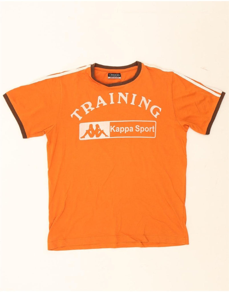 KAPPA Mens Graphic T-Shirt Top Medium Orange Cotton Vintage Kappa and Second-Hand Kappa from Messina Hembry 