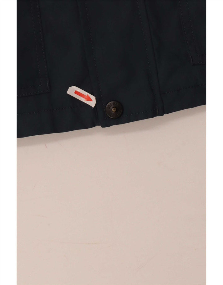 Marks & Spencer Mens Hooded Windbreaker Jacket UK 38 Medium Blue Polyester