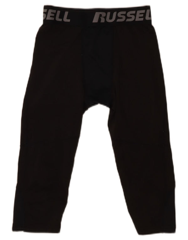 Russell Athletic Boys Graphic Capri Leggings 10-11 Years Large Black