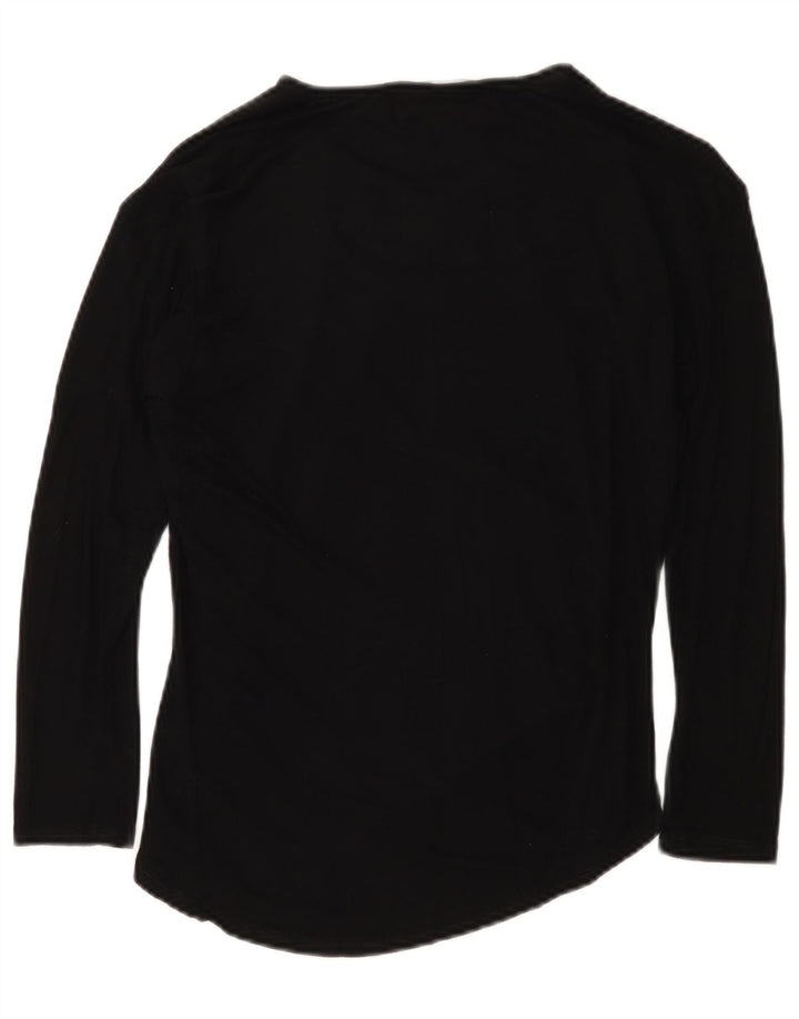 Desigual Womens Graphic Top Long Sleeve UK 10 Small Black Geometric