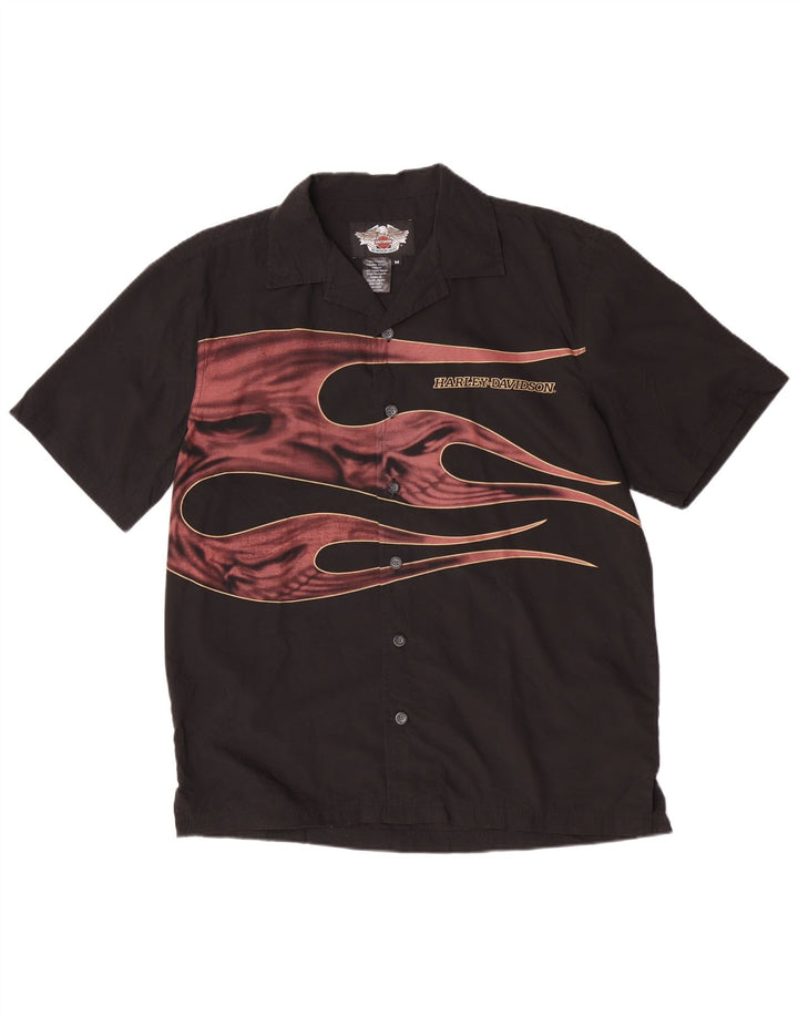 Harley Davidson Mens Short Sleeve Graphic Shirt Medium Black Motorcycle