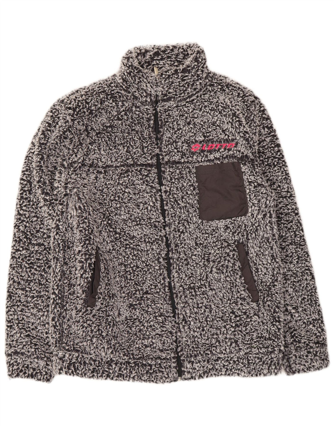 Lotto Womens Fleece Jacket UK 18 XL Grey Flecked Polyester