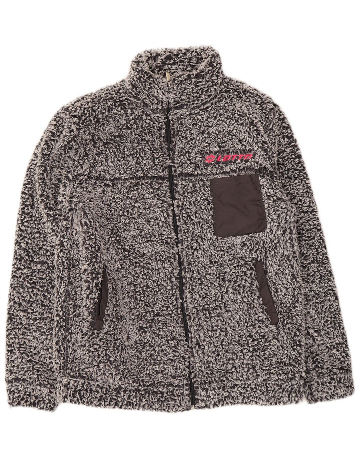 Lotto Womens Fleece Jacket UK 18 XL Grey Flecked Polyester