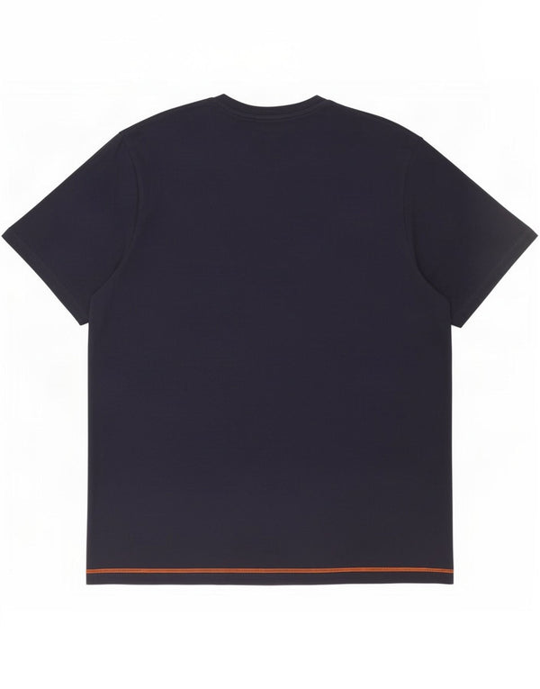 Jack & Jones Mens Graphic T-Shirt Top 2XL Navy Blue Cotton