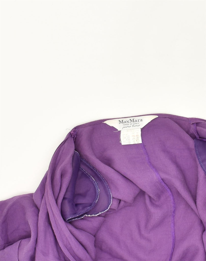 MAX MARA Womens Shift Dress UK 18 XL Purple Cotton | Vintage Max Mara | Thrift | Second-Hand Max Mara | Used Clothing | Messina Hembry 