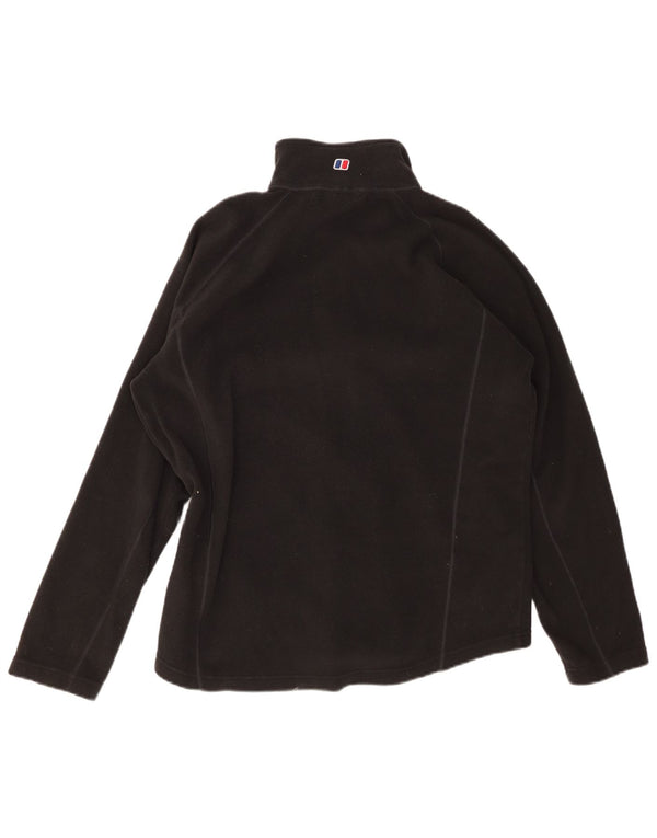 BERGANS Mens Fleece Jacket UK 38 Medium Black Polyester