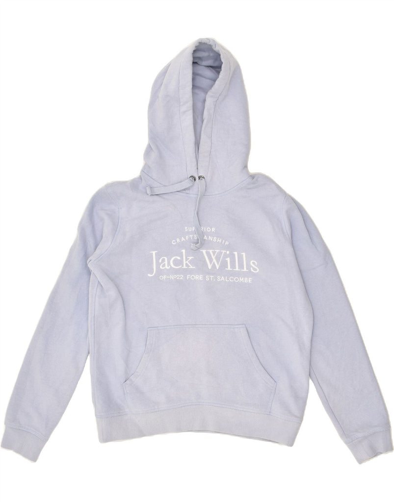 JACK WILLS Womens Oversized Graphic Hoodie Jumper UK 10 Small Purple | Vintage Jack Wills | Thrift | Second-Hand Jack Wills | Used Clothing | Messina Hembry 