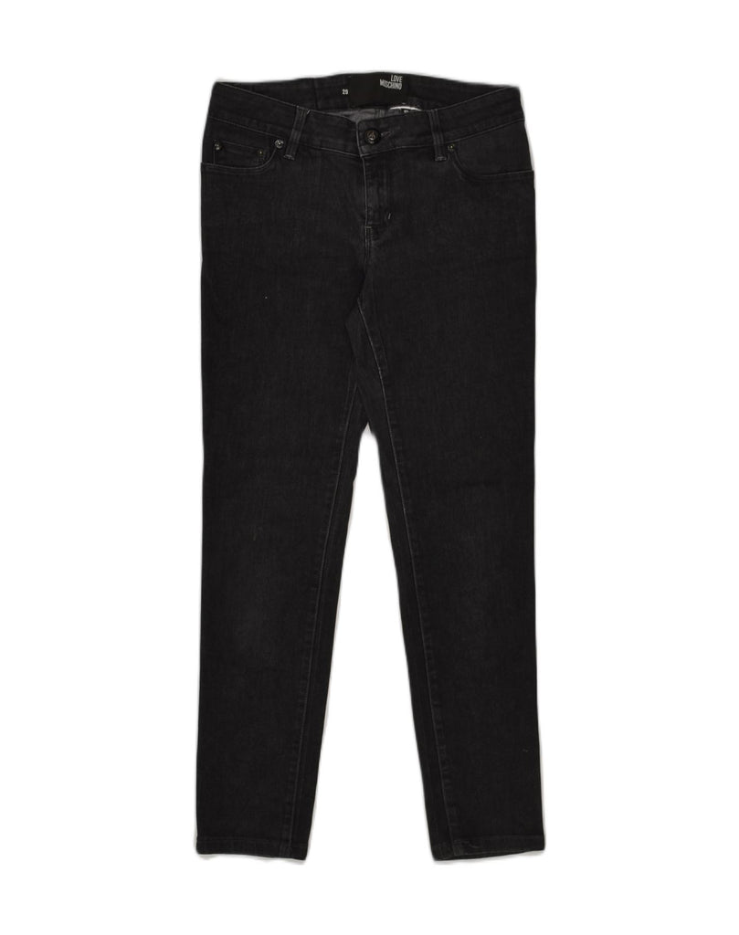 MOSCHINO Womens Slim Jeans W29 L26 Black | Vintage Moschino | Thrift | Second-Hand Moschino | Used Clothing | Messina Hembry 