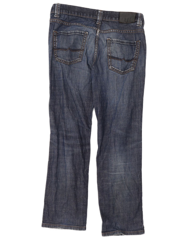 Pioneer Mens Straight Jeans W36 L30 Blue Cotton