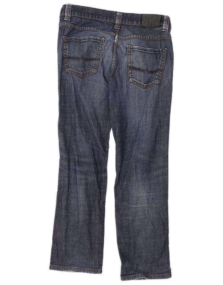 Pioneer Mens Straight Jeans W36 L30 Blue Cotton