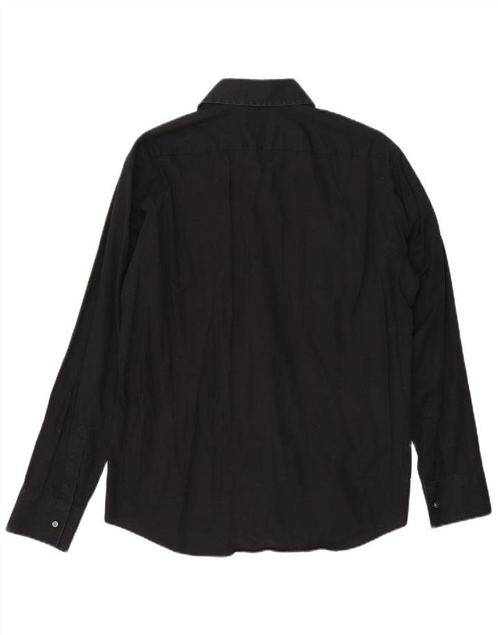 HUGO BOSS Mens Regular Fit Shirt Size 16 1/2 42 Large Black