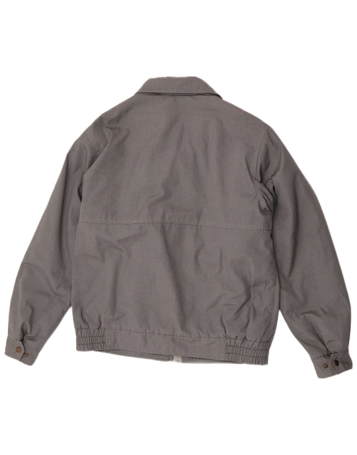Vintage Mens Bomber Windbreaker Jacket UK 38 Medium Grey