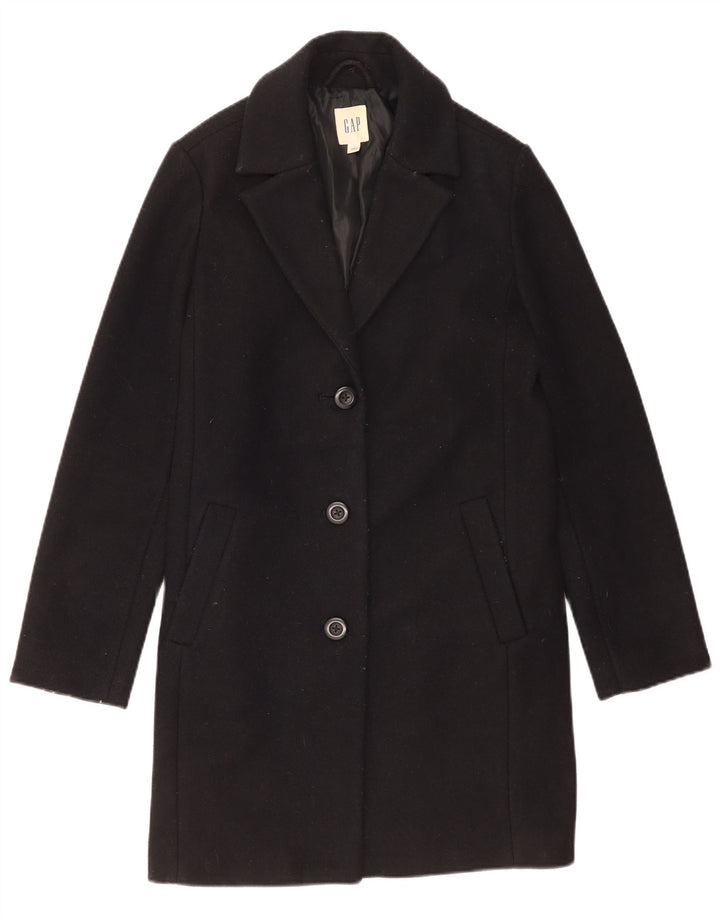 Gap Womens Oversized Overcoat UK 10 Small Black Acrylic