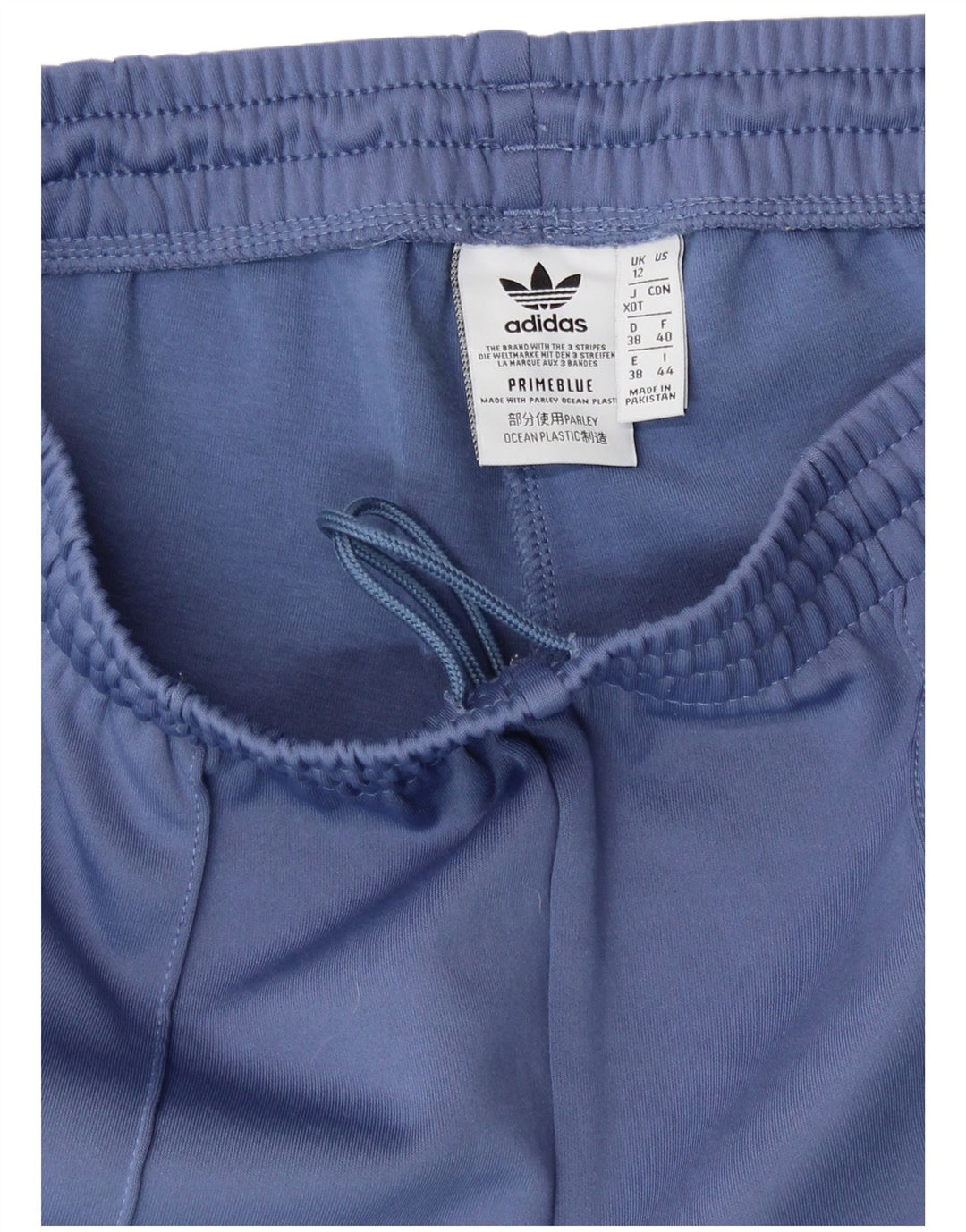 ADIDAS Womens Tracksuit Trousers UK 12 Medium Blue Polyester