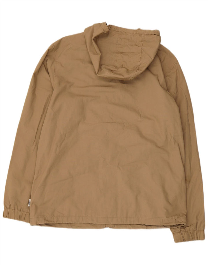 Billabong Mens Hooded Bomber Jacket UK 40 Large Beige Polyester