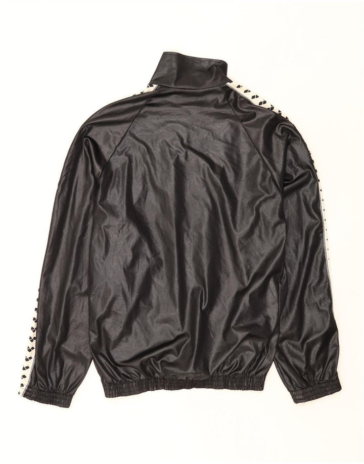 Arena Mens Graphic Tracksuit Top Jacket XL Black Colourblock Polyester