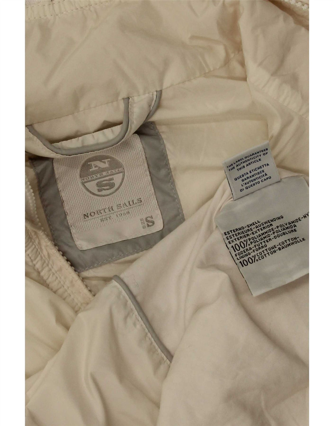 North Sails Womens Bomber Jacket UK 10 Small White Polyamide