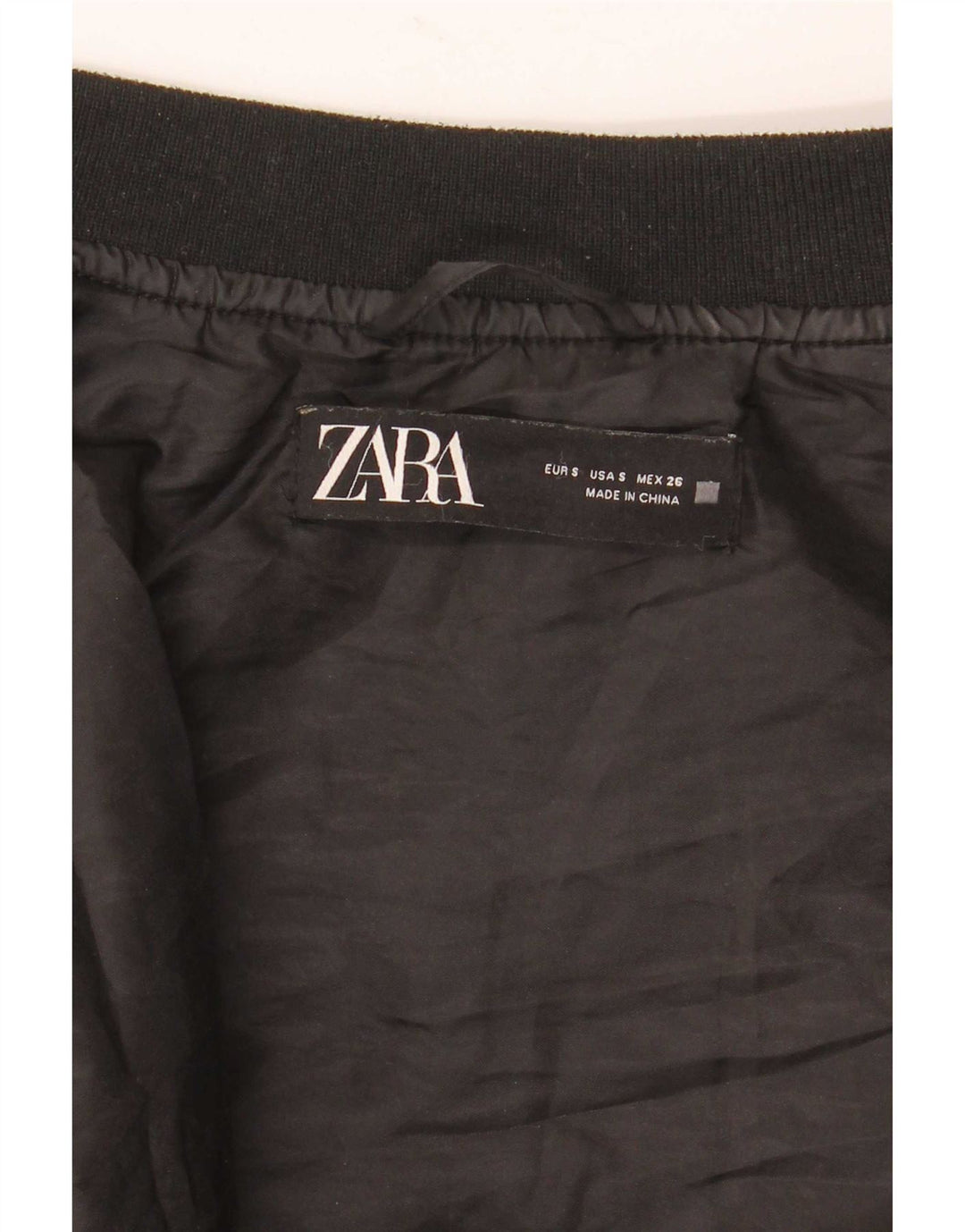 Zara Womens Oversized Quilted Jacket UK 10 Small Black
