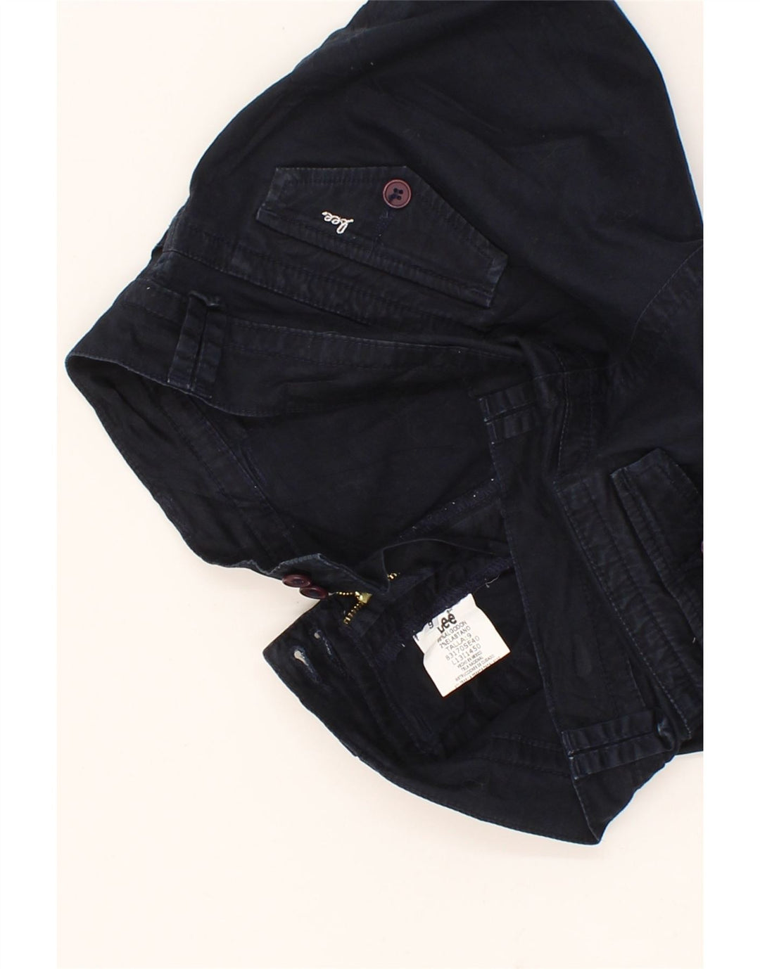 LEE Womens Hot Pants US 6 Medium W30  Navy Blue Cotton Vintage Lee and Second-Hand Lee from Messina Hembry 