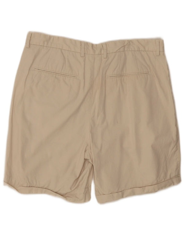 Zara Mens Chino Shorts EU 44 Large W34 Beige Cotton