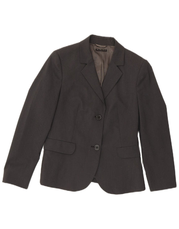 Sisley Womens 2 Button Blazer Jacket IT 42 Medium Grey Polyester