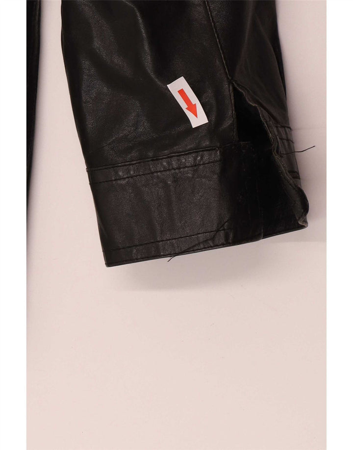Vintage Mens Leather Jacket UK 38 Medium Black