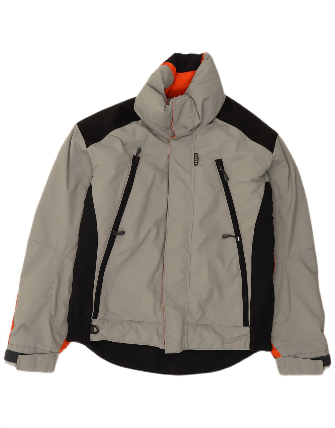 Belfe Mens Windbreaker Jacket UK 38 Medium Grey Colourblock Polyamide