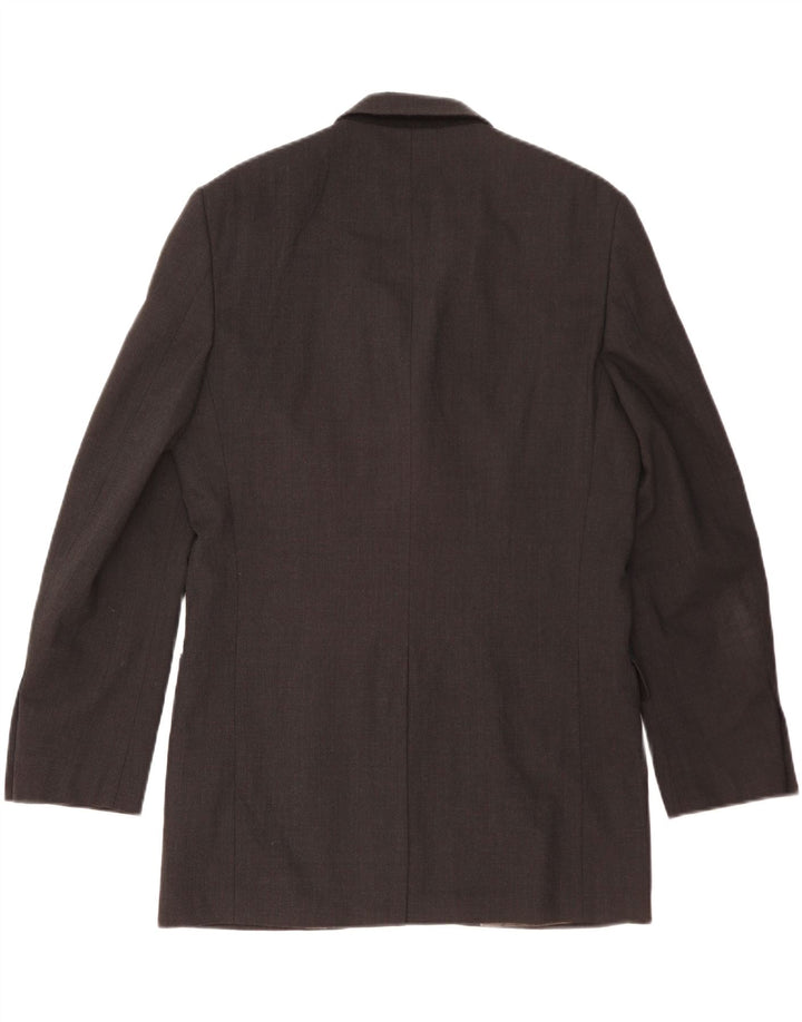Marks & Spencer Mens 3 Button Blazer Jacket UK 38 Medium Black Polyester