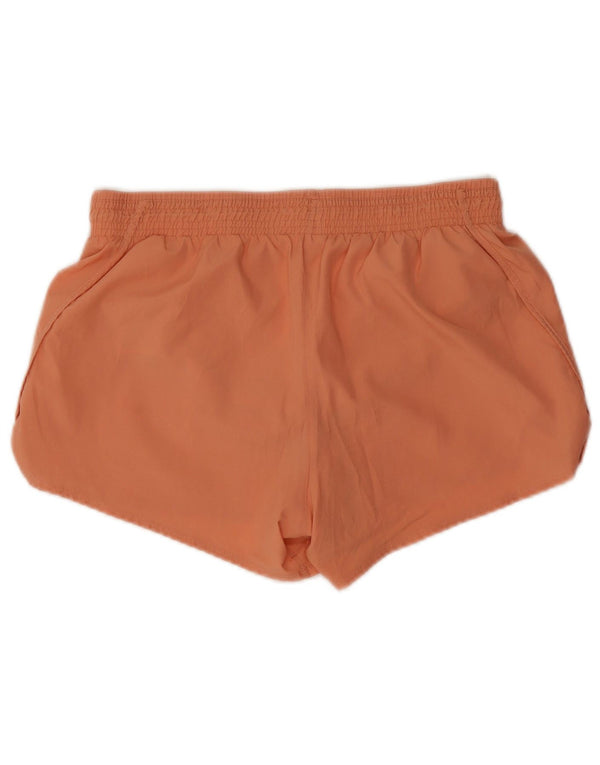 Nike Womens Dri Fit Sport Shorts UK 14 Medium Orange Polyester