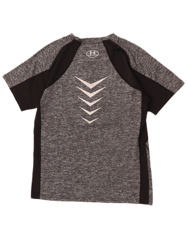 Under Armour Mens Heat Gear Graphic T-Shirt Top Medium Grey Colourblock