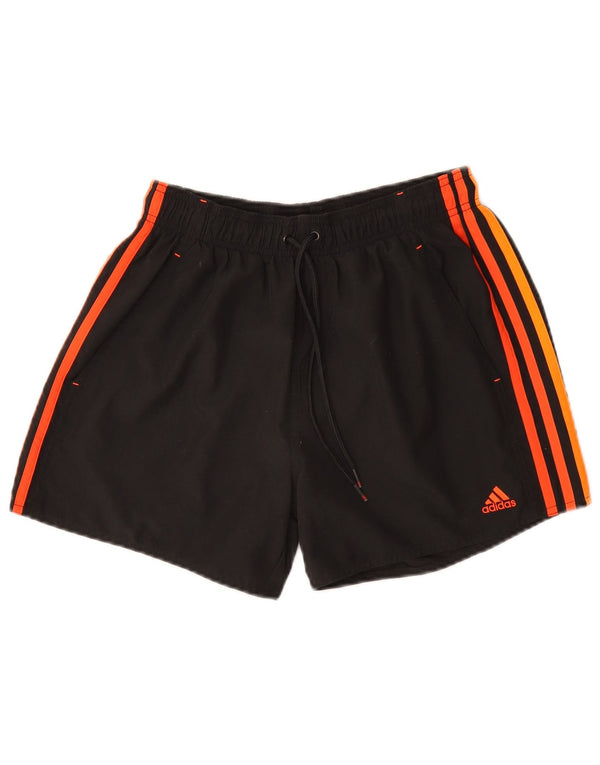 Adidas Womens Sport Shorts UK 12 Medium   Black Polyester