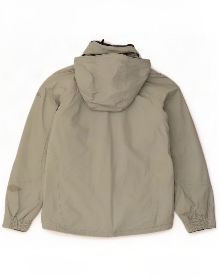 Columbia Womens Interchange Hooded Rain Jacket UK 14 Medium Green Nylon