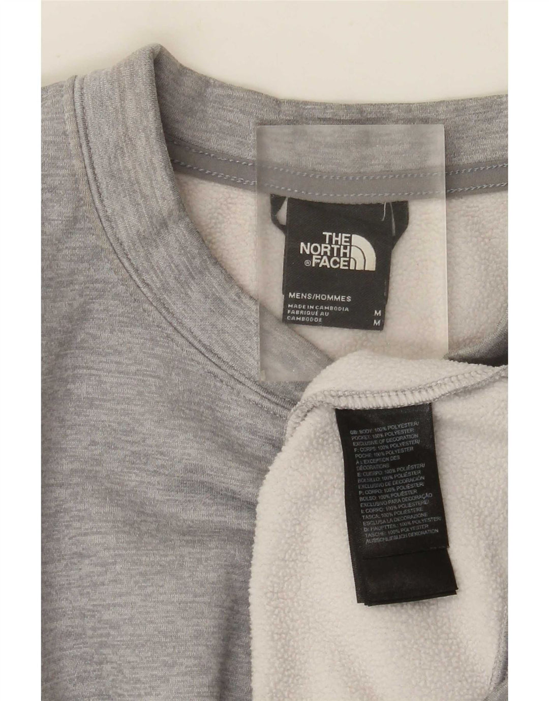 The North Face Mens Sweatshirt Jumper Medium Grey Flecked Polyester