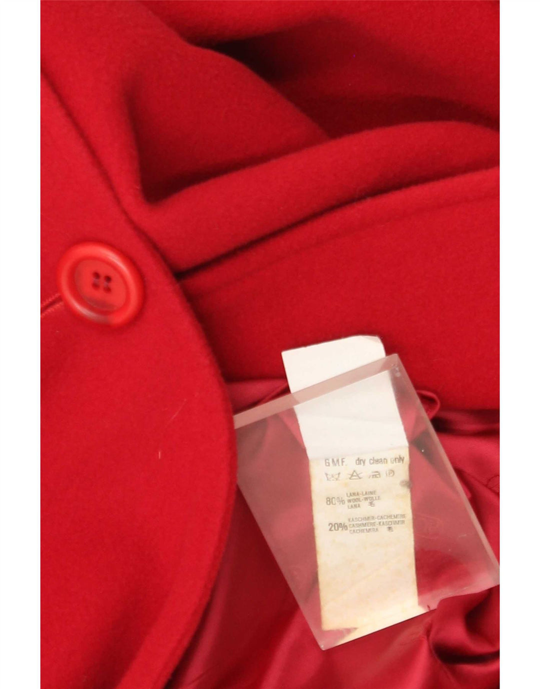 Marzotto Womens Double Breasted Coat UK 12 Medium Red Wool